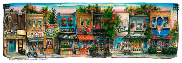 Bayview Avenue-Leaside, Toronto, Canada by Artist Illustrator David Crighton Art