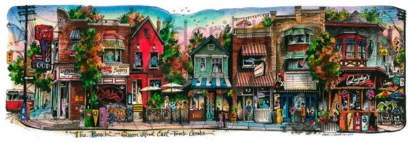 The Beaches #2, Toronto, Canada by Artist Illustrator David Crighton Art