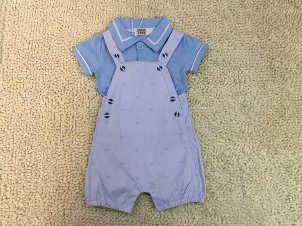 New Arrivals 2016 Brand Baby set Blue Black baby Bodysuits + Pants 100% Cotton baby Clothing Set