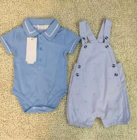 New Arrivals 2016 Brand Baby set Blue Black baby Bodysuits + Pants 100% Cotton baby Clothing Set