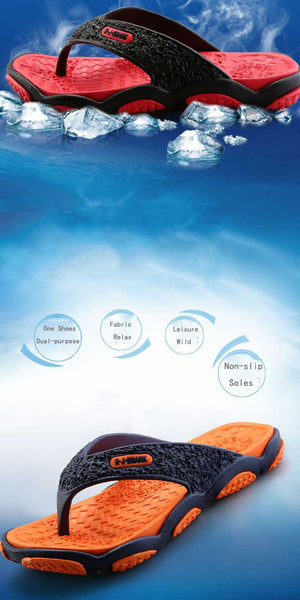 Summer Men Designer Flip Flops Male Casual Beach Shoes Platform Slip on Sandals Breathable Shoes Hot Sales