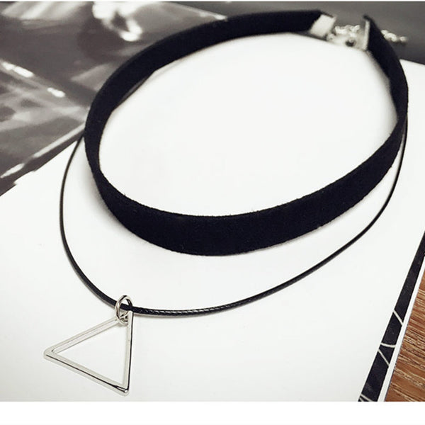 Multilayer Chokers Necklaces For Women Triangle Geometric.