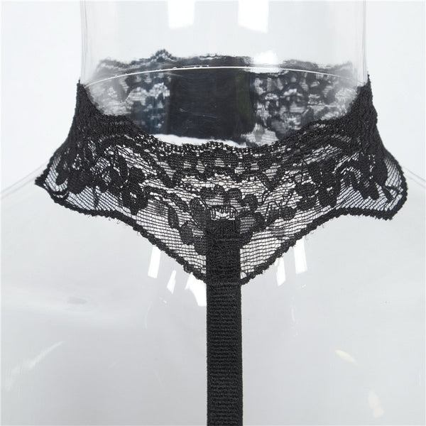 Lace Bralette Harness Wireless Halter Bralette Transparent Bras for Women See Through Bra Caged Bralettes Sexy Lingerie Crop Top
