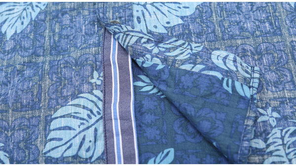 Casual Hawaiian Shirts Men Cotton Linen Floral Shirt Short Sleeve.