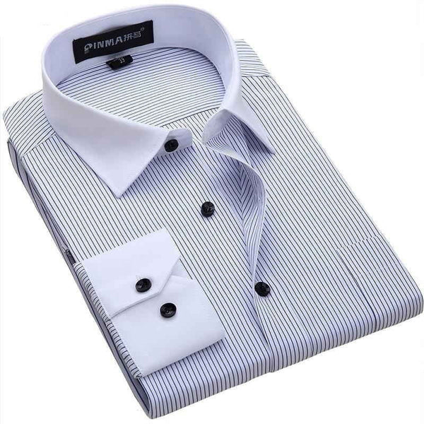 Men Shirt  2017 Striped Shirt Men Brand Business Casual Long Sleeve.