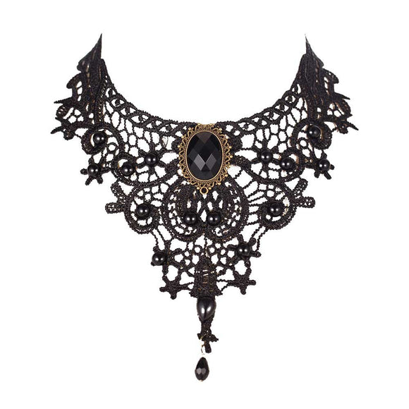 Handmade Jewerly Gothic Retro Vintage Lace Necklace Collar.