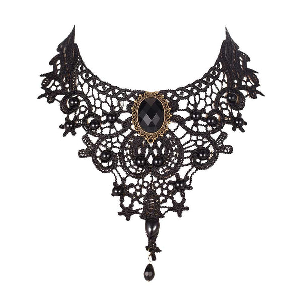 Handmade Jewerly Gothic Retro Vintage Lace Necklace Collar.