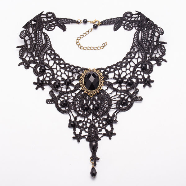 Handmade Jewerly Gothic Retro Vintage Lace Necklace Collar.
