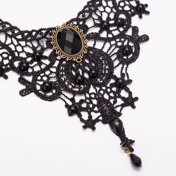 Handmade Jewerly Gothic Retro Vintage Lace Necklace Collar.