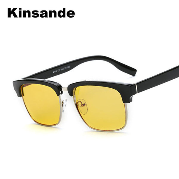 KINSANDE Square Computer Glasses Yellow Lens Anti Blue Ray Men Gaming Eyewear Glasses.