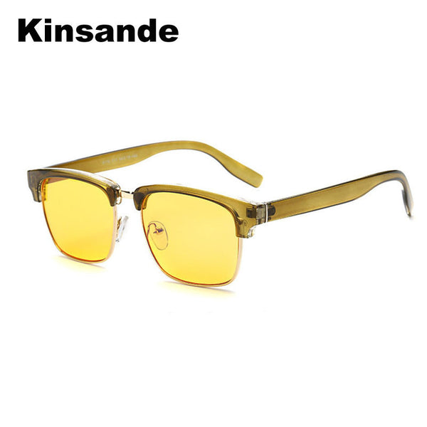 KINSANDE Square Computer Glasses Yellow Lens Anti Blue Ray Men Gaming Eyewear Glasses.