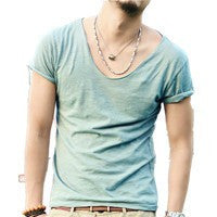 Mens T Shirt Slim Fit Crew Neck T-shirt