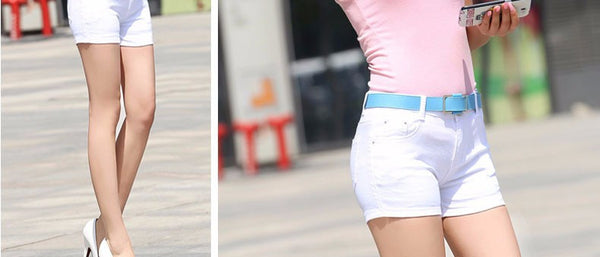 Summer Denim Shorts Slim Fit ladyies elastic waist sexy female Short Jeans for Women.