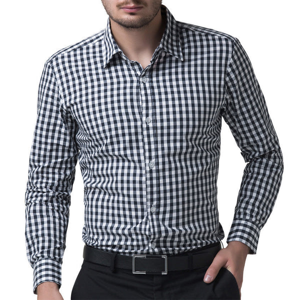 Men 2017 Long Sleeve Cotton Casual Men Shirt Stylish Slim Fit.