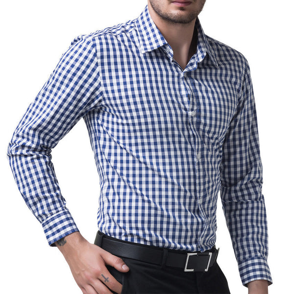 Men 2017 Long Sleeve Cotton Casual Men Shirt Stylish Slim Fit.