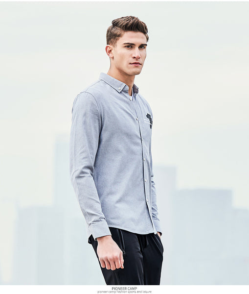 Pioneer Camp New arrival Spring men shirt brand-clothing fashion male casual shirt.