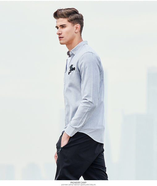 Pioneer Camp New arrival Spring men shirt brand-clothing fashion male casual shirt.
