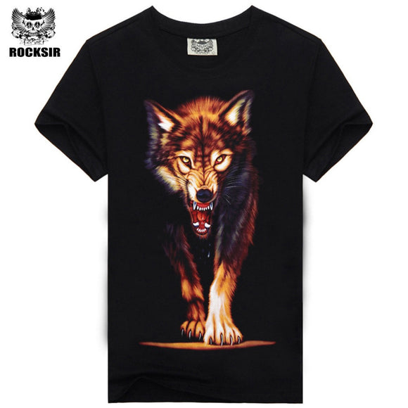 Hot Sale Brand New Fashion Summer Men T-shirt 3d Print Nightmare Tiger Short-Sleeved.