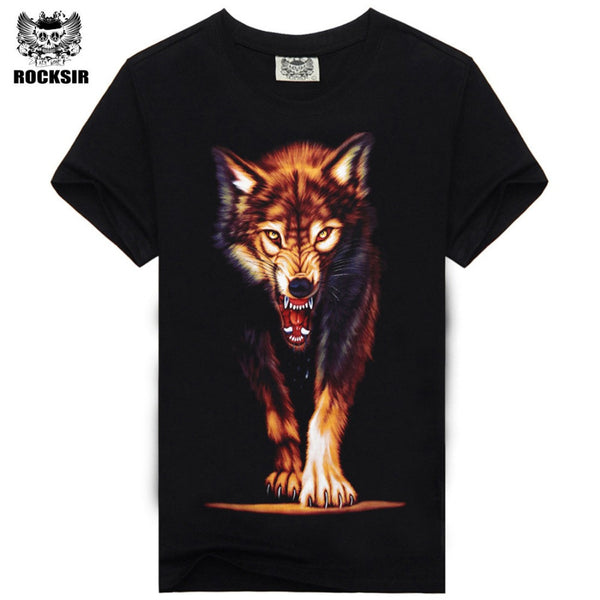 Hot Sale Brand New Fashion Summer Men T-shirt 3d Print Nightmare Tiger Short-Sleeved.