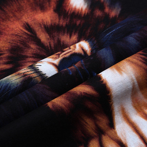 Hot Sale Brand New Fashion Summer Men T-shirt 3d Print Nightmare Tiger Short-Sleeved.