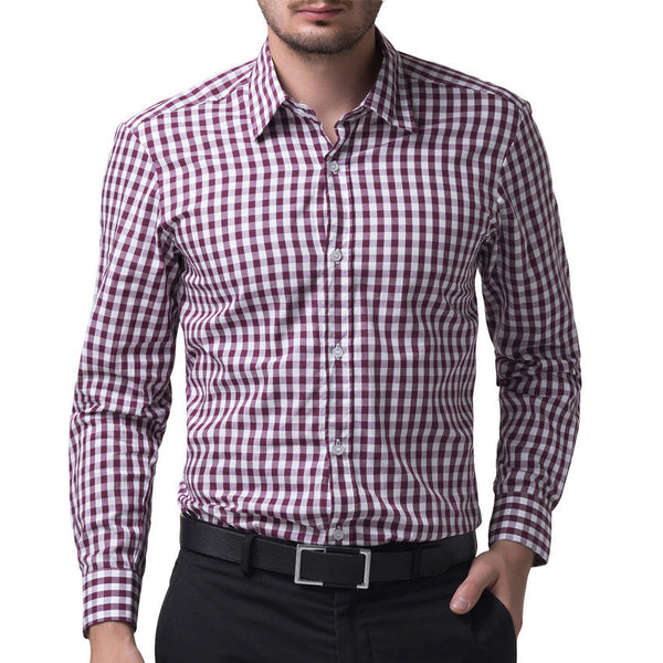 Men 2017 Long Sleeve Cotton Casual Men Shirt Stylish Slim Fit.