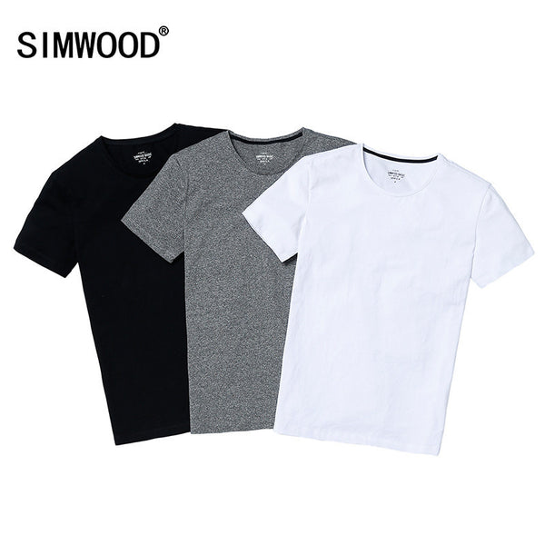 2017 Summer Brand Men's Short-sleeved Cotton skinny T-shirt.