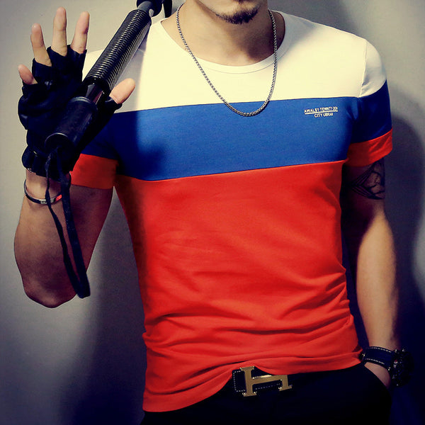 Summer Mens T Shirt 2017 New Fashion Striped T Shirt Mens Clothing.