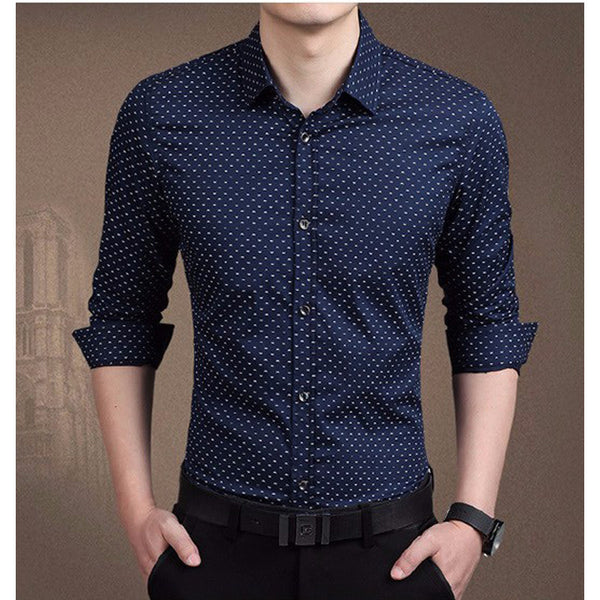 Men Wine Red Single Breasted Long Sleeve Shirt Casual Men Dress Shirt.