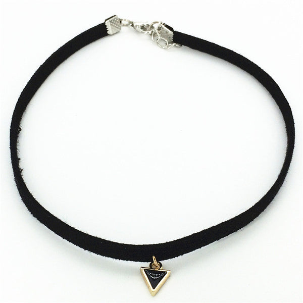 Hot new torques Bijoux Plain Black Velvet Ribbon crystal choker.