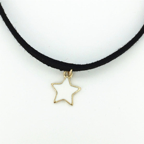 Hot new torques Bijoux Plain Black Velvet Ribbon crystal choker.