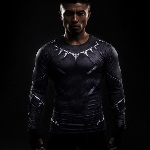 ZOOM 3D Printed T-shirts Men Raglan Long Sleeve Compression Shirt.