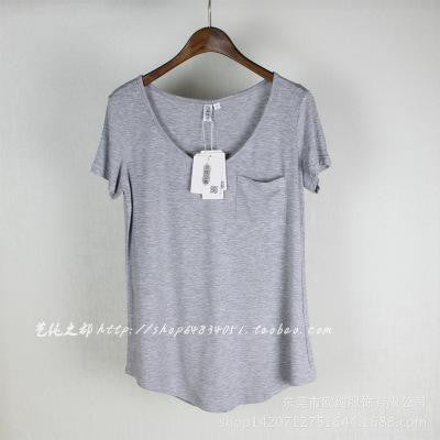 4 Colors Fashion All Match V Neck Short Sleeve T Shirts Summer New Arrivals S-4xl Plus Size Bottoming Loose European Style Tops