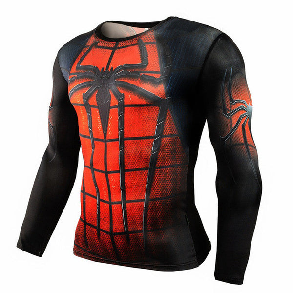 Winter Soldier Bucky Superman Anime 3D T Shirt Fitness Men Crossfit T-Shirt Long Sleeve Compression Shirt