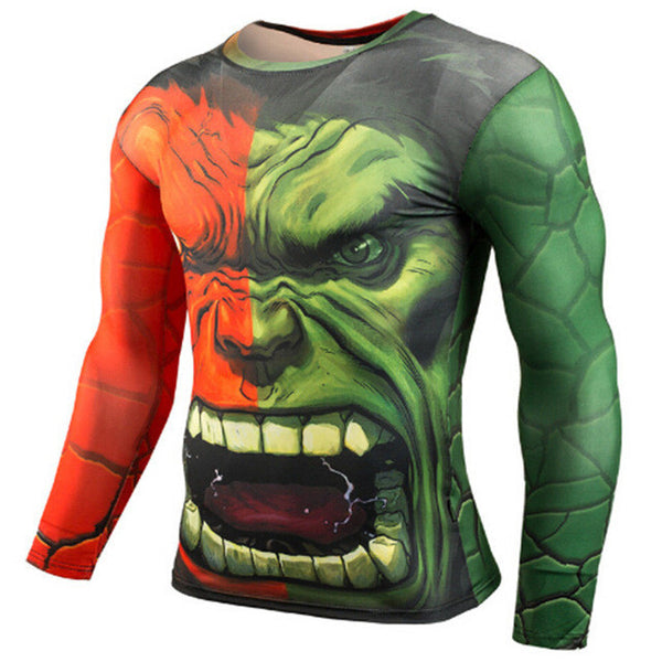 Winter Soldier Bucky Superman Anime 3D T Shirt Fitness Men Crossfit T-Shirt Long Sleeve Compression Shirt