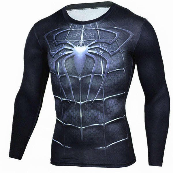 Winter Soldier Bucky Superman Anime 3D T Shirt Fitness Men Crossfit T-Shirt Long Sleeve Compression Shirt