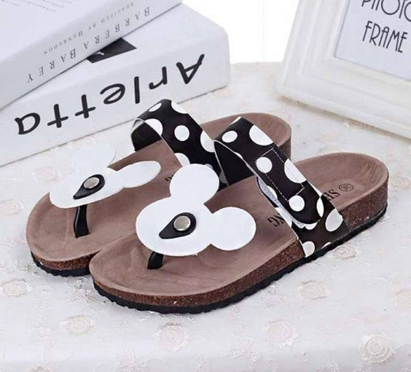 Summer Mouse Shoes, Slippers Ladies  Flat Sandals Beach .