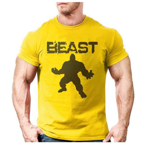 New Brand clothing Bodybuilding Fitness Men beast printed t-shirts Golds Gorilla Wear tee shirts Stringer tops.
