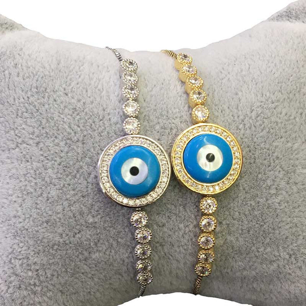 Evil Eye Bracelet  Gifts Round Shape Shell Pearl Bracelets For Women
