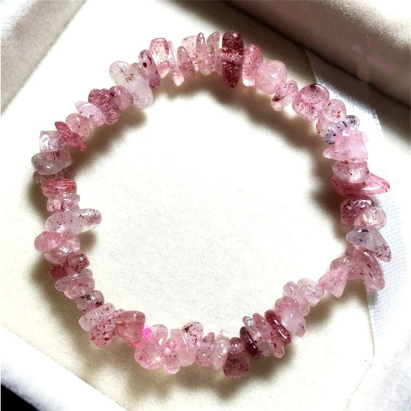 Strawberry Quartz Crystal Bracelet Jewelry Natural Stone Bracelet For Female Accessories