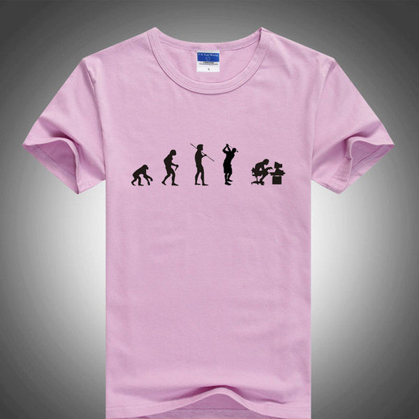 Evolution of the T-shirt Men Casual Short Sleeve T-Shirt O Neck Cotton.