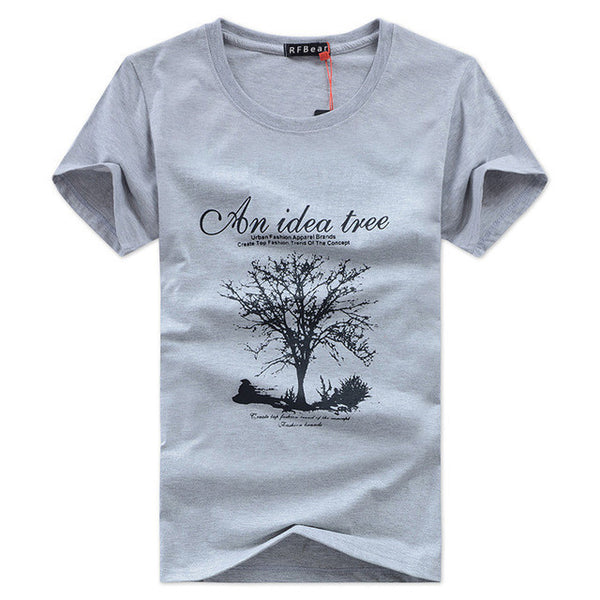 new fashion summer t shirt men o-neck cotton.