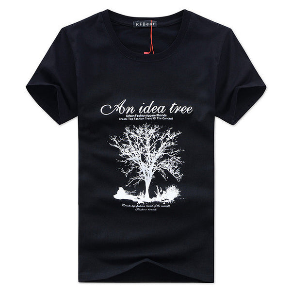 new fashion summer t shirt men o-neck cotton.