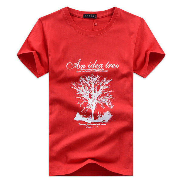 new fashion summer t shirt men o-neck cotton.