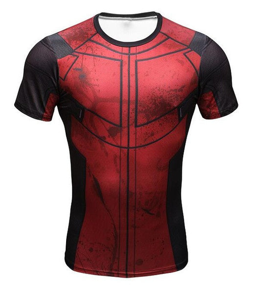 New 2017 Comic Superhero Compression Shirt Captain America Iron man Fit Tight G ym Bodybuilding T Shirt