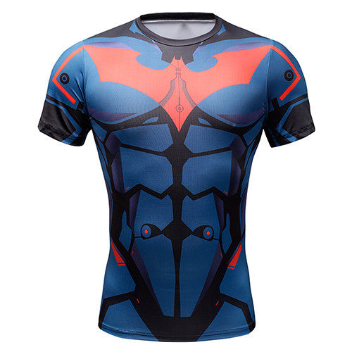New 2017 Comic Superhero Compression Shirt Captain America Iron man Fit Tight G ym Bodybuilding T Shirt