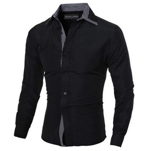 Men Dress Shirts Europe Size New Arrivals Stylish Slim Fit.