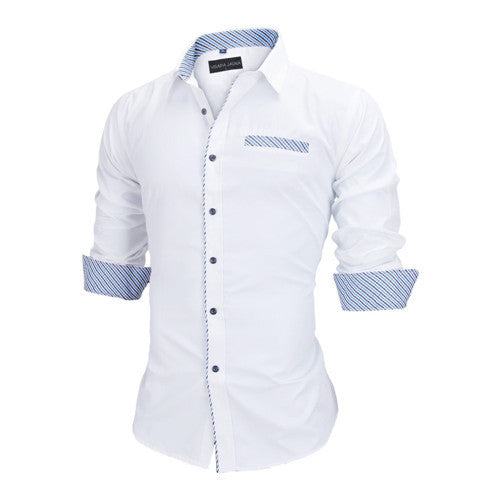 Men Dress Shirts Europe Size New Arrivals Stylish Slim Fit.