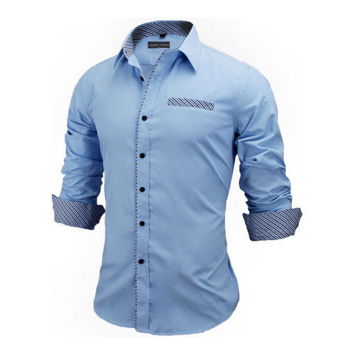 Men Dress Shirts Europe Size New Arrivals Stylish Slim Fit.