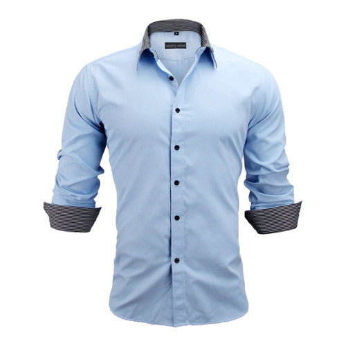 Men Dress Shirts Europe Size New Arrivals Stylish Slim Fit.