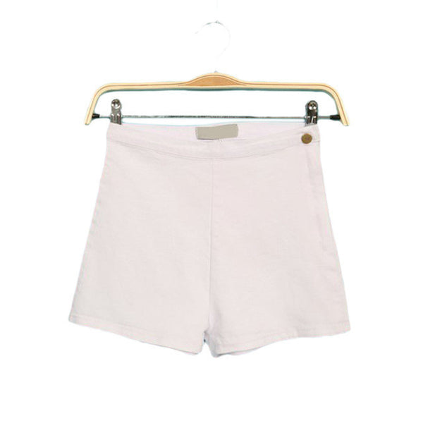 Colorful Apparel New Hot Fashion Solid Side Zipper High Waist Shorts Women.
